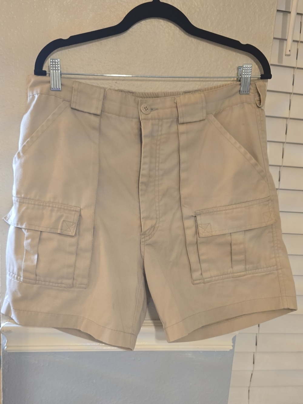 Weekenders Beige Cargo Shorts with Flap Pockets